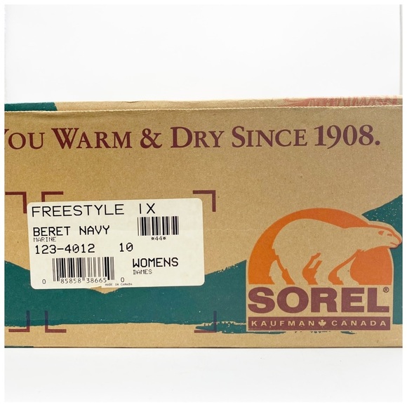 NWB Sorel Freestyle Beret Boots in Navy Marine Size 10 - Picture 2 of 12